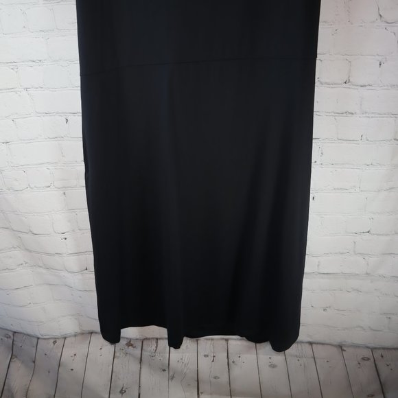 Talbots Black Short Sleeve Faux Wrap Sheath Midi Dress Women's Size 2XP-NWT - Picture 6 of 9